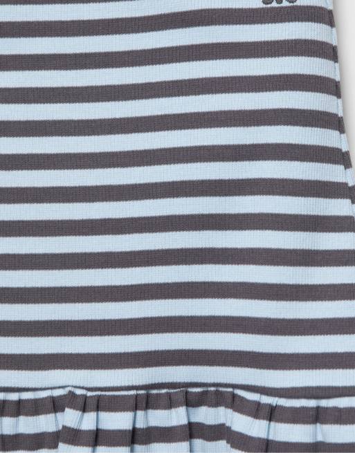Pull&Bear randig minikjol med volang i blågrått, 7 av 7