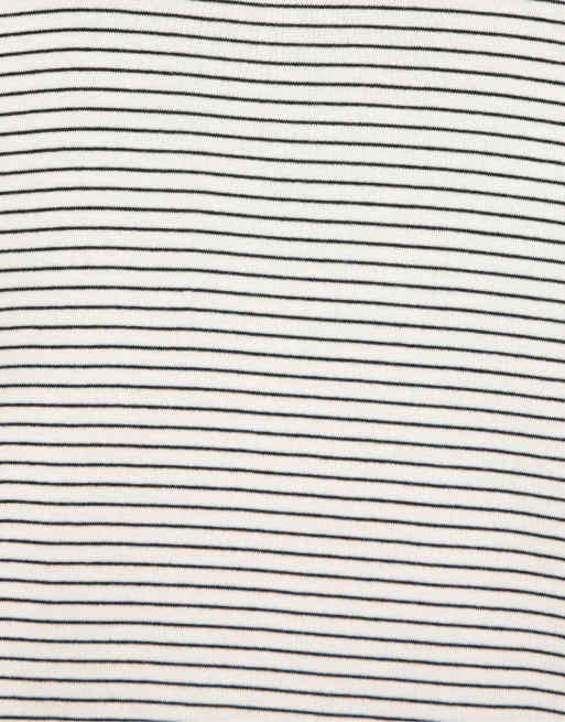 Pull&Bear randig t-shirt med långa ärmar i brun, 6 av 7
