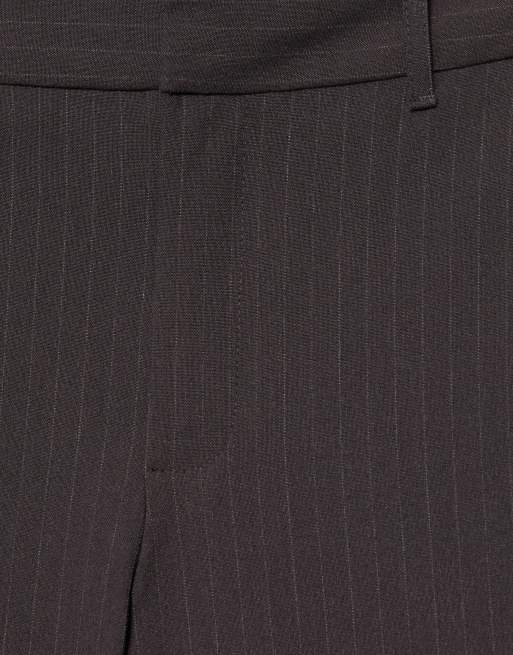 Pull&Bear randiga finbyxor i brunt, 7 av 7