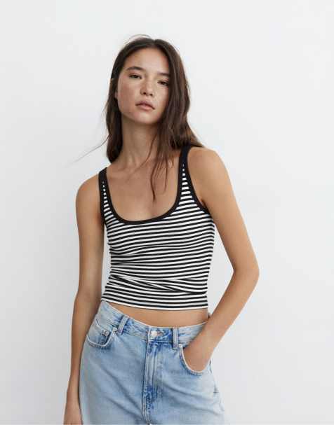 Pull&Bear – Randigt sportlinne i modal - view 1