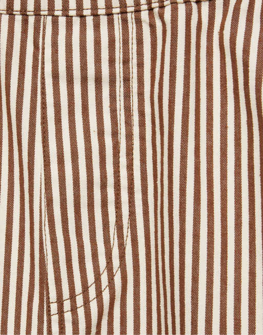 Pull&Bear rechte broek met strepen in roze, 6 van 7