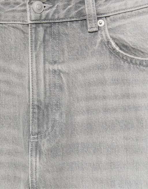 Pull&Bear rechte jeans in donkergrijs, 7 van 7