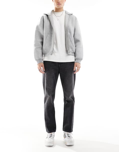 Pull&Bear - Rechte jeans met vintage pasvorm in zwart - view 1