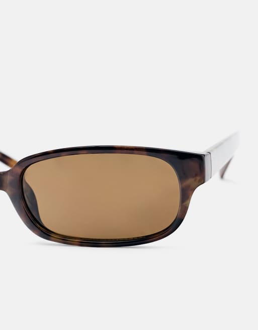 Pull&Bear Rectangular sunglasses in green, 2 of 5
