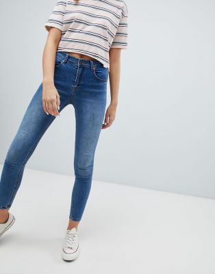 pull and bear skinny mid waist