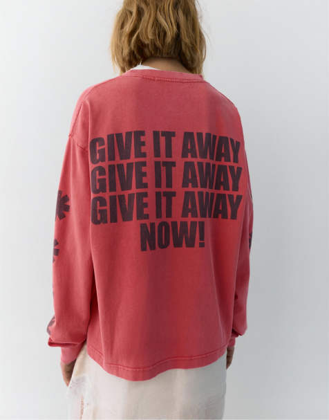 Pull&Bear - Red - T-shirt à manches longues - Framboise - view 1