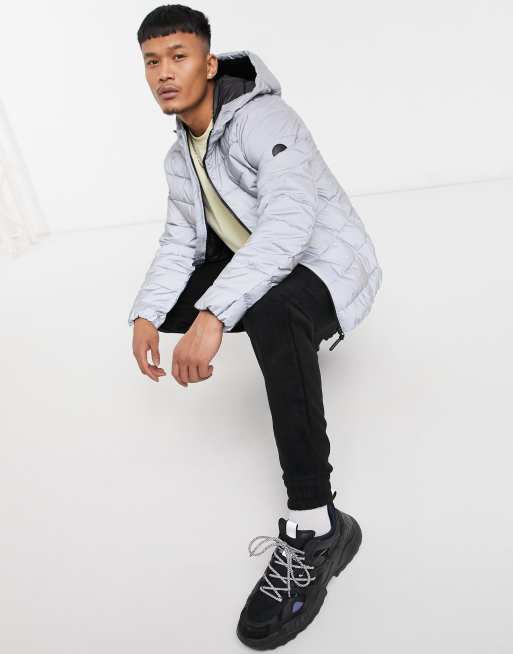 Pull&Bear two-piece reflective pants in gray