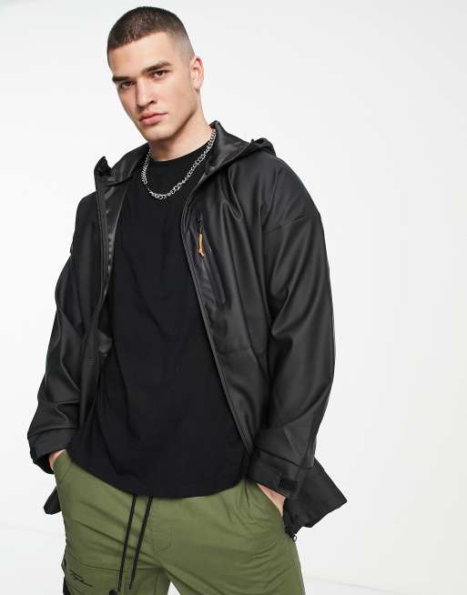 Pull&Bear - Regenjack in zwart