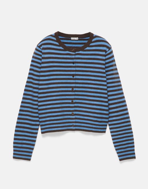 Pull&Bear Regular fit cardigan in blue, 5 of 7