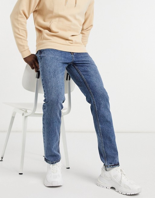Pull&Bear regular fit jeans in dark blue