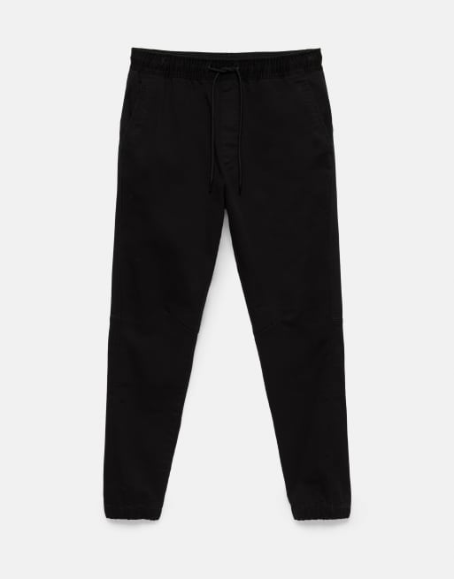 Pull&Bear Regular fit jogging trousers in black, 6 of 7
