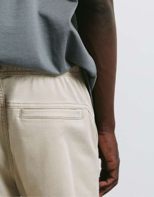 Pull&Bear Regular fit joggingbukser i beige, 5 af 7