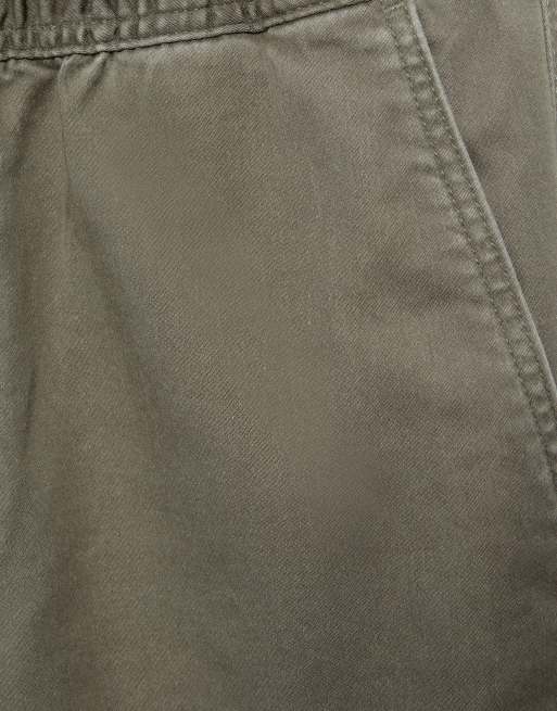 Pull&Bear – Regular-Fit-Jogginghose in dunklem Khaki, 7 von 7