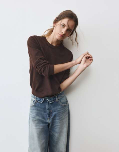Pull&Bear Regular fit jumper in brown - view 1