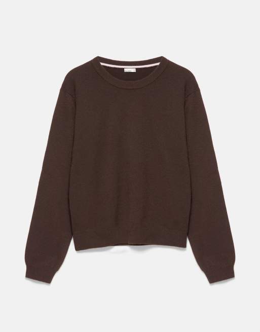 Pull&Bear Regular fit jumper in brown, 5 of 7