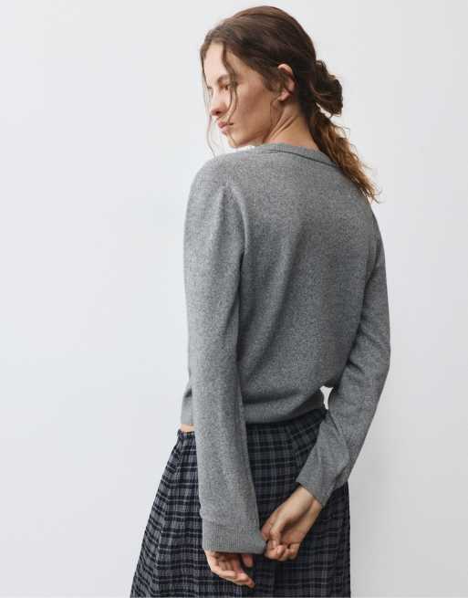 Pull&Bear regular-fit trui in grijs gemêleerd, 2 van 7