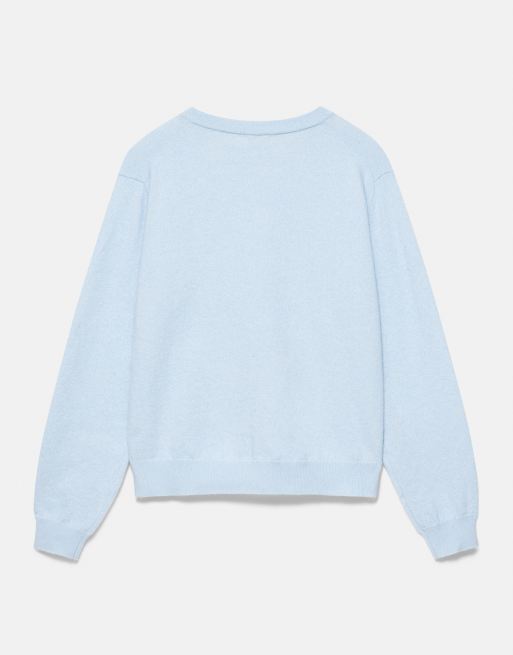 Pull&Bear regular-fit trui in lichtblauw, 7 van 7