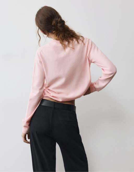 Pull&Bear regular-fit trui in roze, 2 van 7