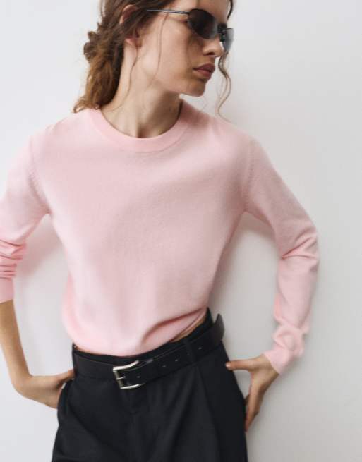 Pull&Bear regular-fit trui in roze, 6 van 7