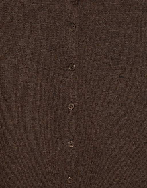 Pull&Bear regular-fit vest in bruin, 6 van 7