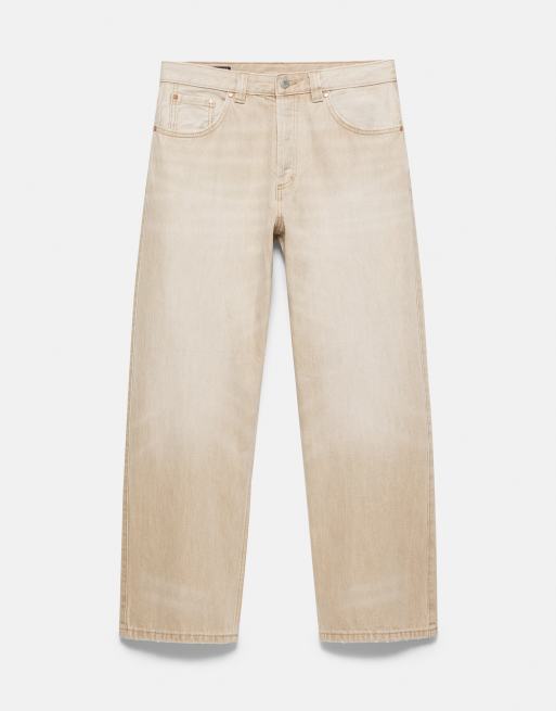 Pull&Bear Regular jeans med lige ben i sandfarve, 5 af 6