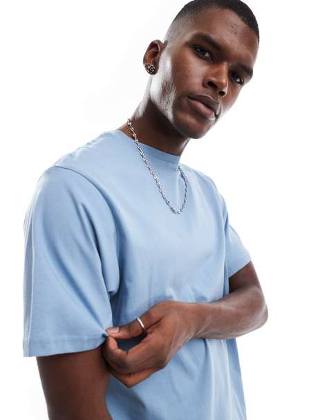 Pull&Bear regular t-shirt in blue - view 1