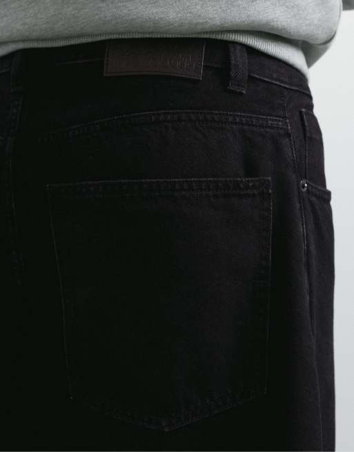 Pull&Bear Relaxed baggy jeans in black, 5 of 7