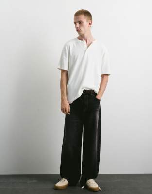 Pull & Bear Relaxed Baggy Jeans In Grey