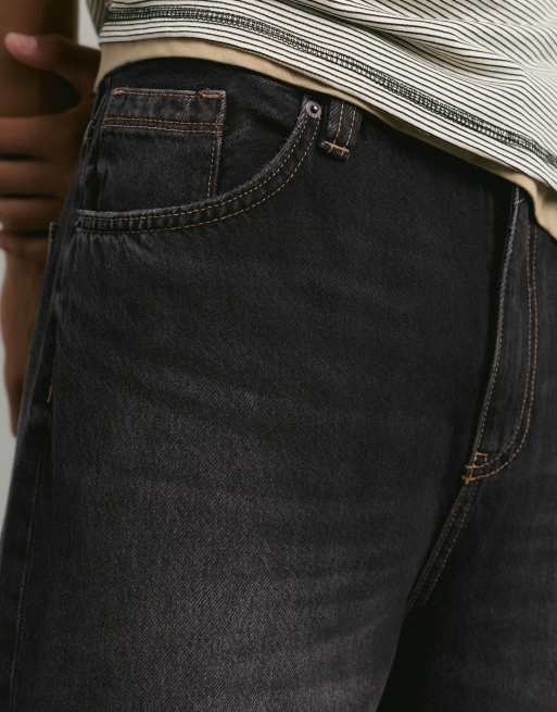 Pull&Bear Relaxed baggy jeans in faded black, 3 of 7