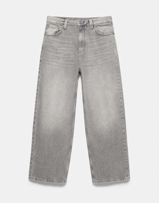 Pull&Bear relaxed baggy jeans in lichtgrijs, 6 van 7