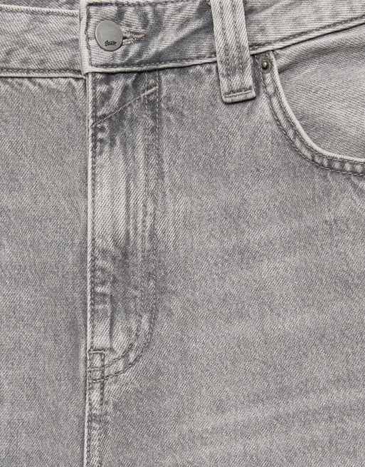 Pull&Bear relaxed baggy jeans in lichtgrijs, 7 van 7