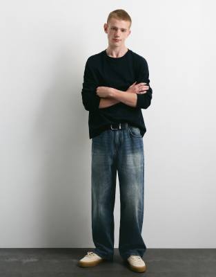 Pull & Bear Relaxed Baggy Jeans In Blue
