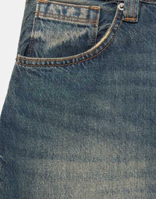 Pull&Bear Relaxed Baggy Jeans in Neonblau, 4 von 5