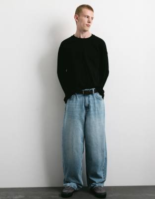 Pull & Bear Relaxed Baggy Jeans In Blue
