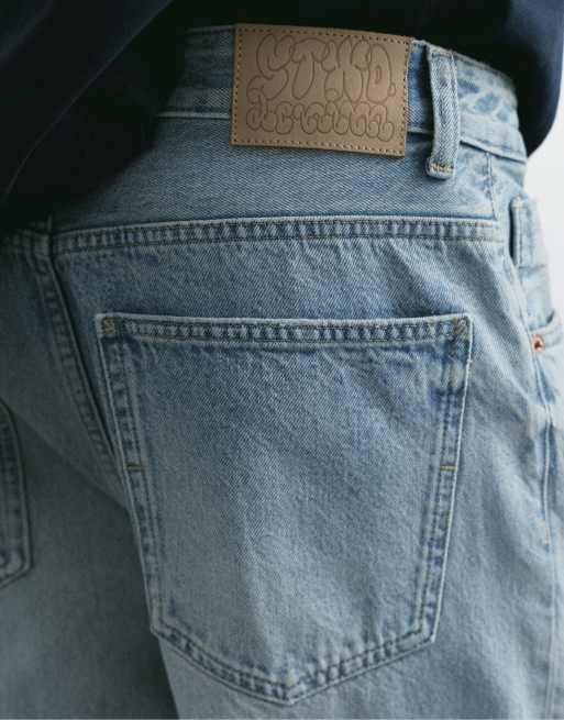 Pull&Bear Relaxed baggy jeans in pale indigo, 5 of 7