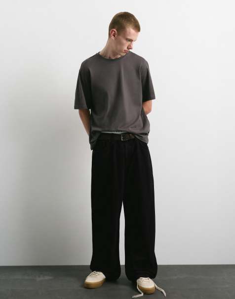 Pull&Bear relaxed baggy jeans in zwart - view 1