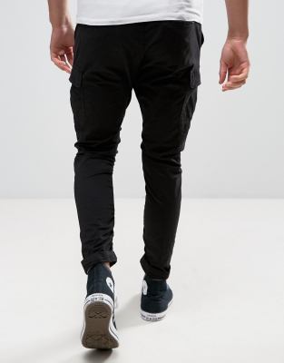 pull and bear black cargo pants