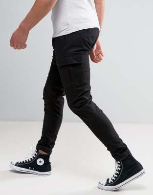 pull and bear black cargo pants