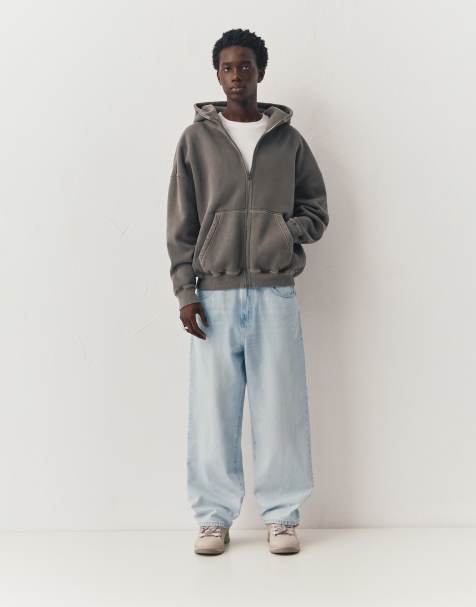 Pull&Bear Relaxed fit baggy jeans in pale blue - view 1