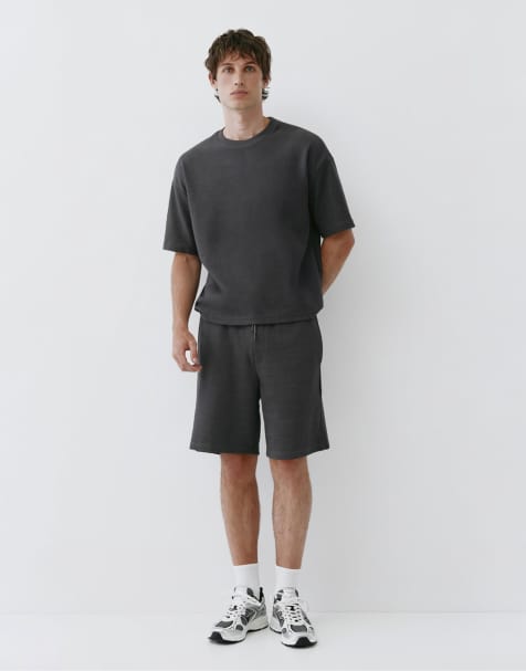 Pull&Bear relaxed-fit bermudashort in grijs - view 1
