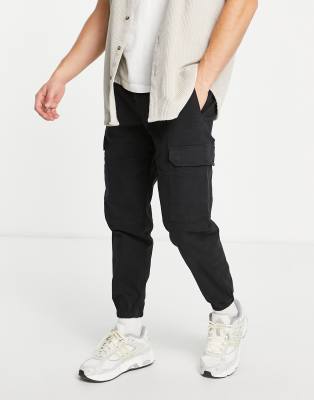 cargo black pants mens