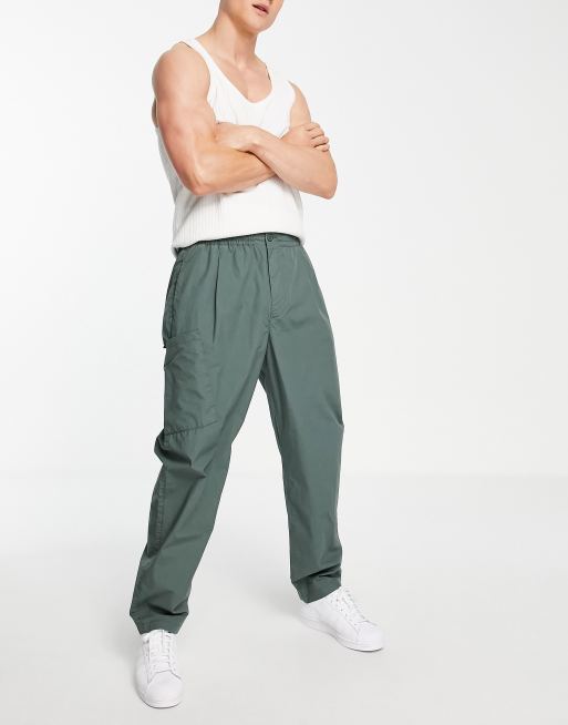 Pull&Bear relaxed fit cargo trousers in green