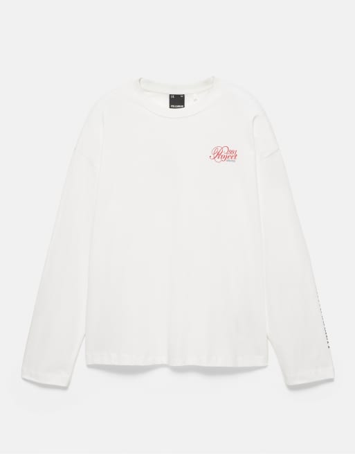 Pull&Bear Relaxed fit graphic t-shirt in white, 6 of 7