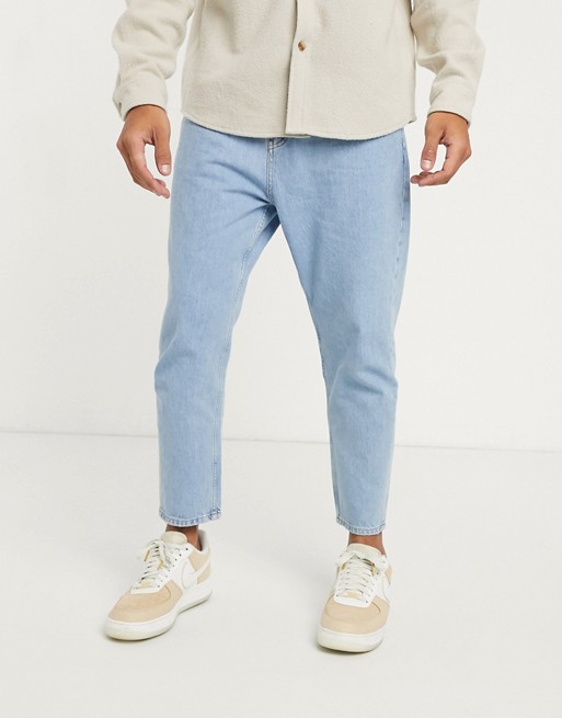 Pull&Bear relaxed fit jeans in light blue