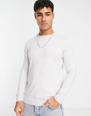 Pull&Bear relaxed fit jumper in grey