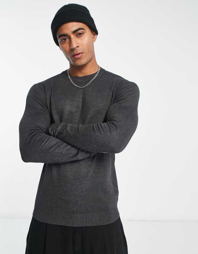 Pull&Bear - relaxed fit jumper in grey