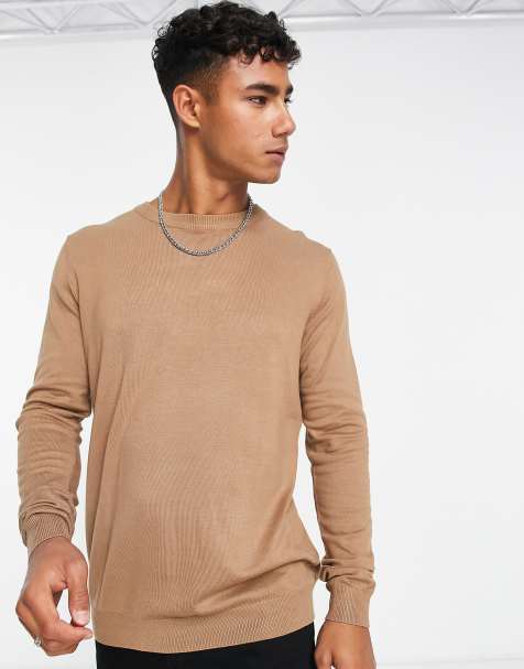Pull&Bear relaxed fit sweater in beige - view 1
