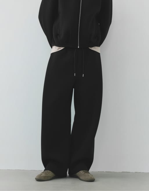Pull&Bear relaxed-fit sweatpants in zwart, 4 van 7