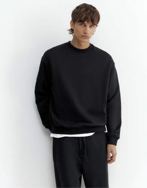 Pull&Bear Relaxed fit sweatshirt in black - view 1