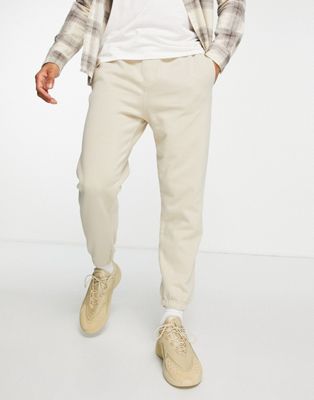 Pull&Bear relaxed joggers in stone